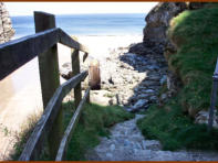 Bossiney Beach access - bottom steps