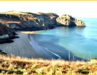 Low tide facing west - Benoath and Bossiney