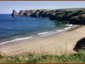 Low tide facing East - Benoath and Bossiney