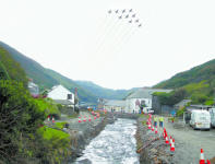 Red Arrows over Boscastle