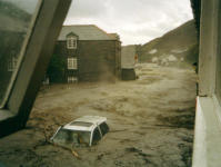 Window view of flood