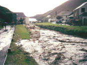 Harbour river swollen