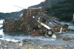 The Old Bridge..A Pile of Cars/Stone & Debris