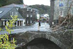 A Lone Figure By The Damaged Top Bridge..Red Phone Box Gone