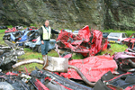 Some Of The Destroyed Cars