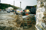 The Flooding Builds Up From The Car Park