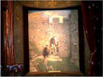 Painting of Baby Arthur Handed To Merlin At Castle Entrance