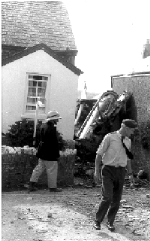 View Of Plane Wreckage From The Road