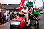 Ray Sleep Proudly In Charge Of The Ride On Tractor