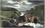 Coloured Photo Clearly Showing Merlins Cave 1904