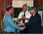 Cornwall League Officials Present A Special Trophy