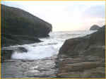 Trebarwith Tide Rushing In